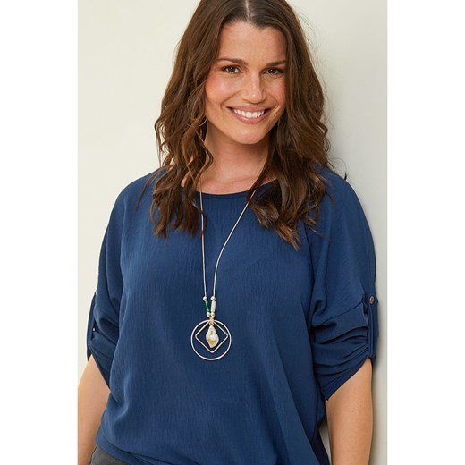 Curvy Lady Bluzka w kolorze granatowym Curvy Lady 48/50 Limango Polska promocja