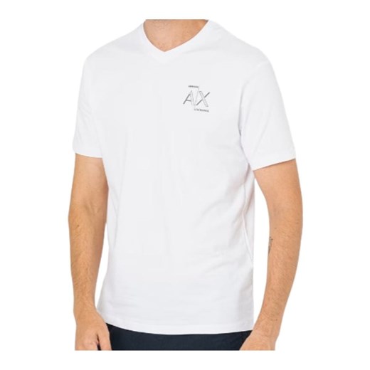 t-shirt męski armani exchange 6rztkg zje6z biały ze sklepu Royal Shop w kategorii T-shirty męskie - zdjęcie 167652398