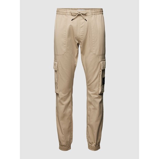 Spodnie cargo w jednolitym kolorze model ‘WASHED’ ze sklepu Peek&Cloppenburg  w kategorii Spodnie męskie - zdjęcie 167652558