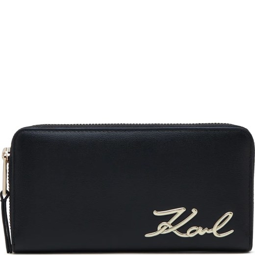 Karl Lagerfeld Portfel k/signature | z dodatkiem skóry Karl Lagerfeld OS wyprzedaż Gomez Fashion Store