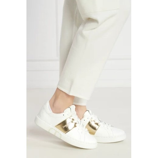 Buty sportowe damskie Twinset sneakersy białe na wiosnę sznurowane 