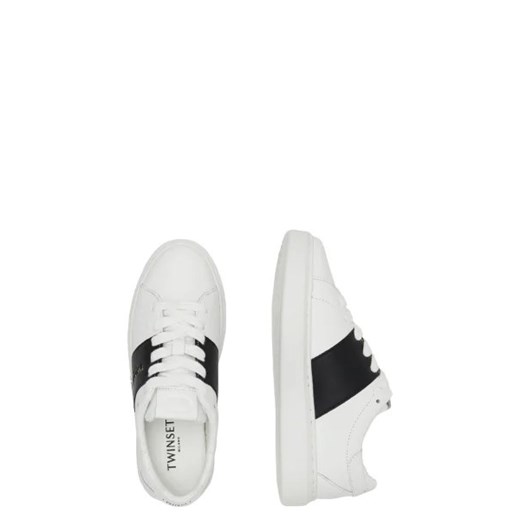 Buty sportowe damskie Twinset sneakersy białe płaskie sznurowane 