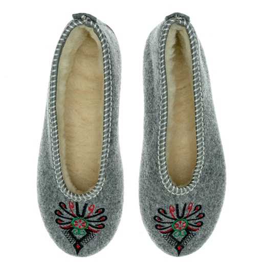 Filcowe pantofle damskie ze sklepu JK-Collection w kategorii Kapcie damskie - zdjęcie 167656136
