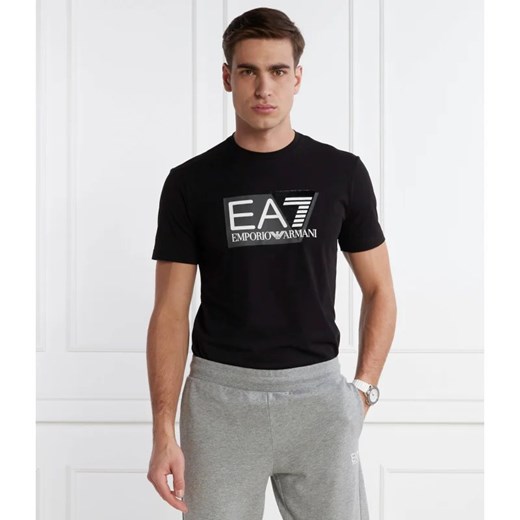 T-shirt męski Emporio Armani z krótkim rękawem z napisami