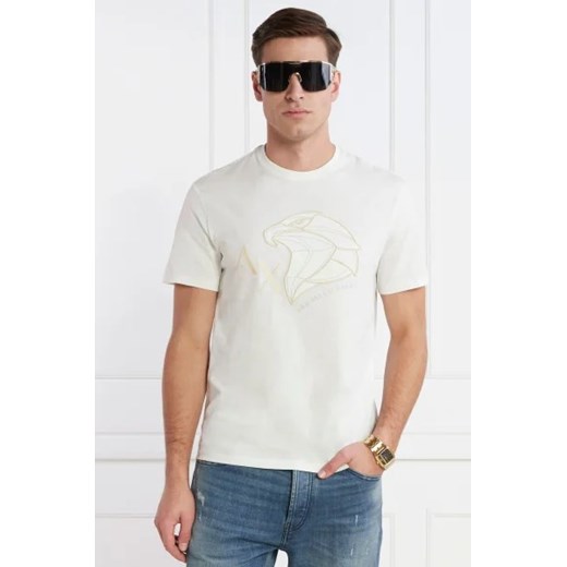 T-shirt męski biały Armani Exchange bawełniany 