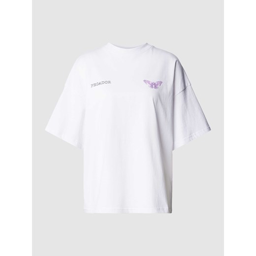 T-shirt o kroju oversized z nadrukowanym motywem model ‘EIRA’ ze sklepu Peek&Cloppenburg  w kategorii Bluzki damskie - zdjęcie 167668099