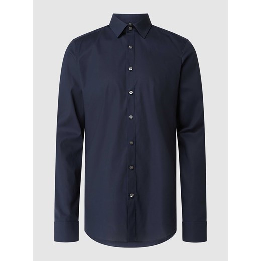 Koszula biznesowa o kroju slim fit z popeliny z bardzo długim rękawem ze sklepu Peek&Cloppenburg  w kategorii Koszule męskie - zdjęcie 167673457