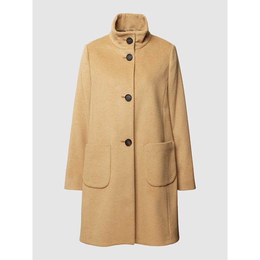 Krótki płaszcz ze stójką i wpuszczanymi kieszeniami ze sklepu Peek&Cloppenburg  w kategorii Płaszcze damskie - zdjęcie 167674497