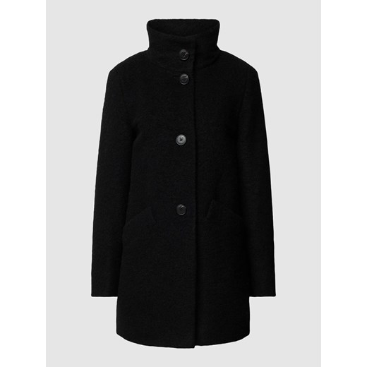 Krótki płaszcz z mieszanki żywej wełny z alpaki ze stójką ze sklepu Peek&Cloppenburg  w kategorii Płaszcze damskie - zdjęcie 167674675