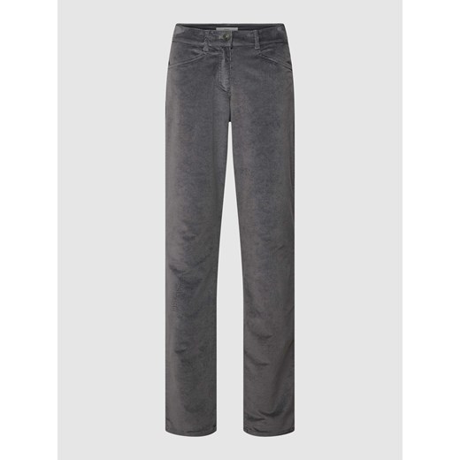 Spodnie ze sztruksu w jednolitym kolorze model ‘SHAKIRA’ ze sklepu Peek&Cloppenburg  w kategorii Spodnie damskie - zdjęcie 167674716