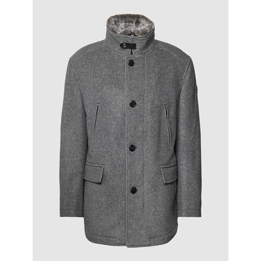 Krótki płaszcz z odpinanym sztucznym futrem model ‘Gary’ ze sklepu Peek&Cloppenburg  w kategorii Płaszcze męskie - zdjęcie 167677125