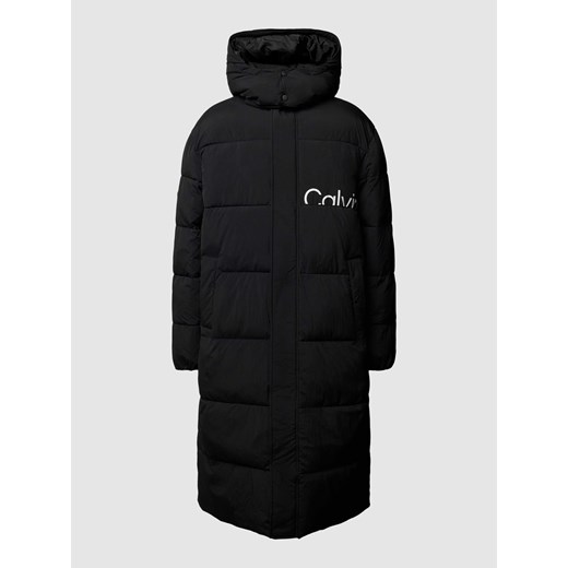 Płaszcz pikowany z nadrukiem z logo model ‘ESSENTIALS’ M promocja Peek&Cloppenburg 