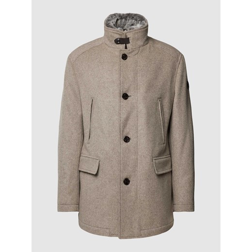 Krótki płaszcz z odpinanym sztucznym futrem model ‘Gary’ ze sklepu Peek&Cloppenburg  w kategorii Kurtki męskie - zdjęcie 167677237