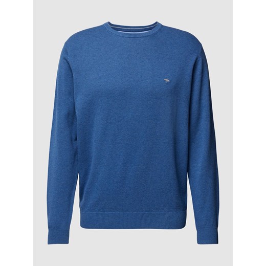Sweter z dzianiny z wyhaftowanym logo ze sklepu Peek&Cloppenburg  w kategorii Swetry męskie - zdjęcie 167677249