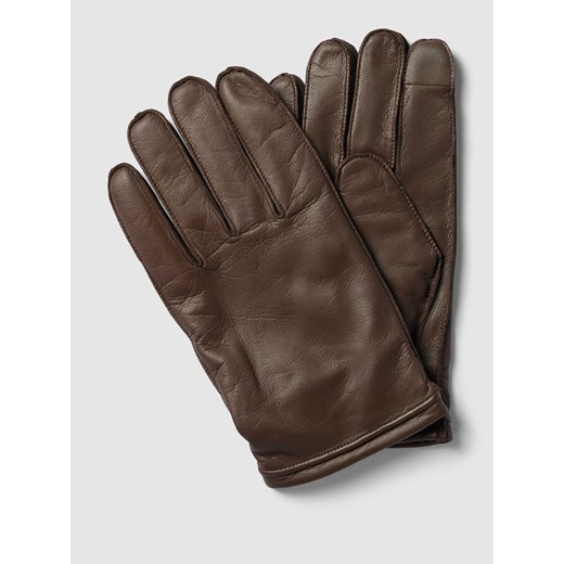 Rękawiczki ze skóry model ‘Kranton’ ze sklepu Peek&Cloppenburg  w kategorii Rękawiczki męskie - zdjęcie 167678556