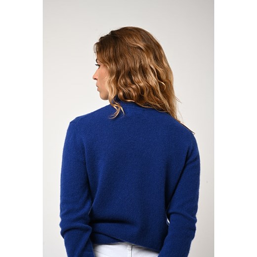 Granatowy sweter damski AUTHENTIC CASHMERE z golfem 