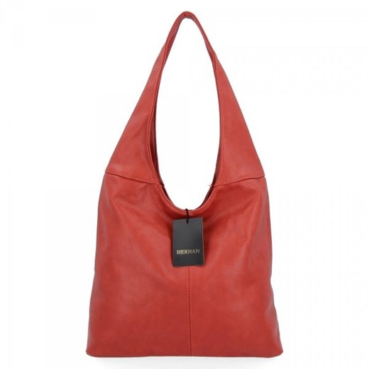 Uniwersalna Torebka Damska Shopper Bag firmy Hernan Ceglasta Hernan One Size wyprzedaż torbs.pl