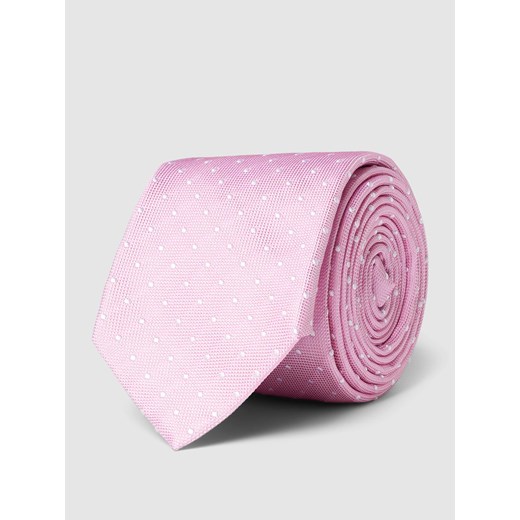 Krawat jedwabny z drobnym wzorem na całej powierzchni Tommy Hilfiger One Size Peek&Cloppenburg  promocyjna cena
