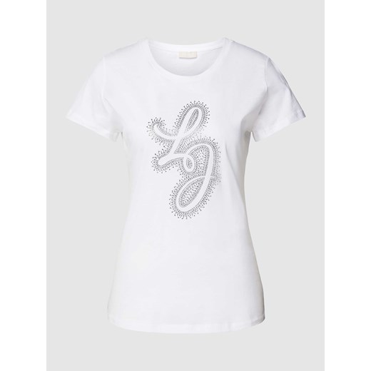 T-shirt zdobiony kamieniami ze sklepu Peek&Cloppenburg  w kategorii Bluzki damskie - zdjęcie 167681818