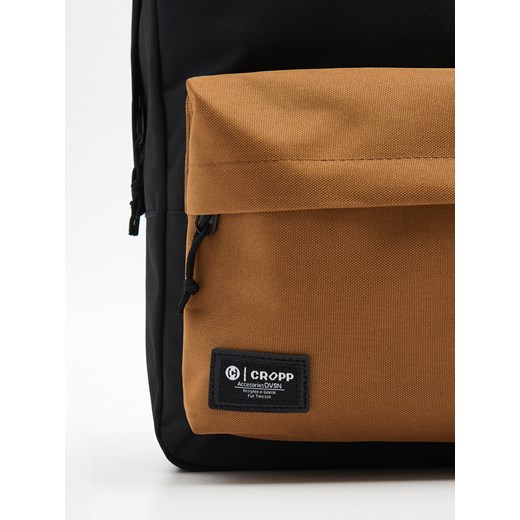 Cropp - Dwukolorowy plecak - brązowy Cropp Uniwersalny promocja Cropp