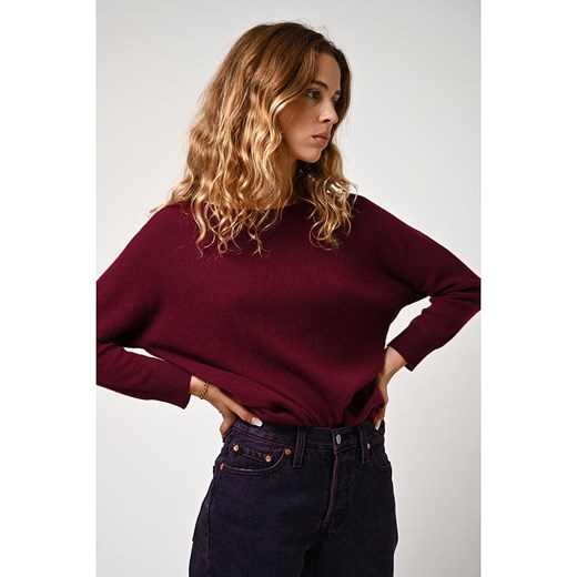 AUTHENTIC CASHMERE Kaszmirowy sweter &quot;Goléon&quot; w kolorze bordowym ze sklepu Limango Polska w kategorii Swetry damskie - zdjęcie 167685255