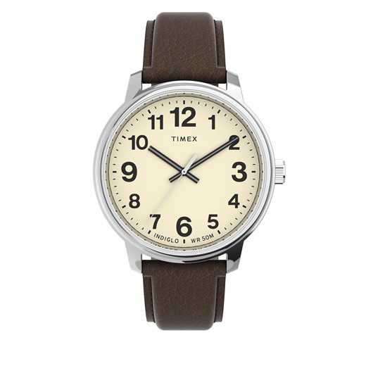 Zegarek Timex Easy Reader TW2V21300 Brown/Silver ze sklepu eobuwie.pl w kategorii Zegarki - zdjęcie 167689859