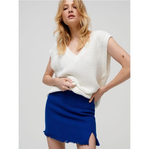 Sinsay - Spódnica mini z wełną - niebieski ze sklepu Sinsay w kategorii Spódnice - zdjęcie 167690056