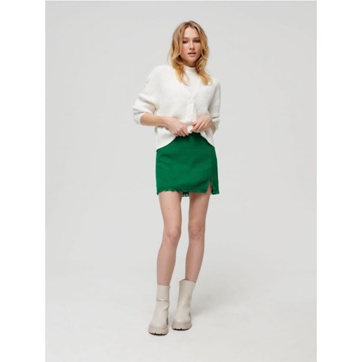 Sinsay - Spódnica mini z wełną - zielony ze sklepu Sinsay w kategorii Spódnice - zdjęcie 167690057