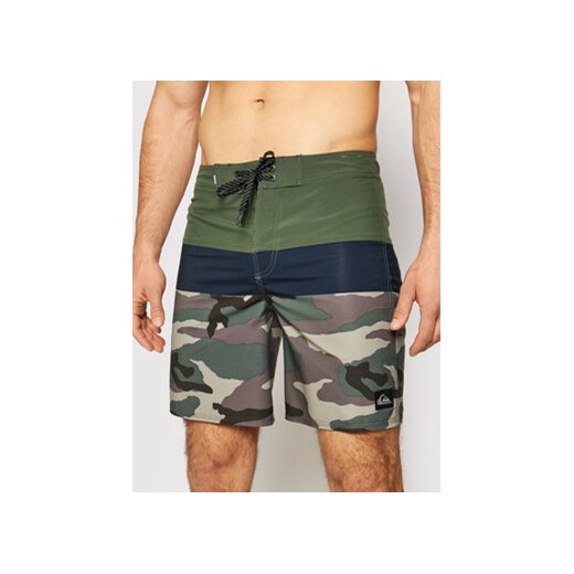 Quiksilver Szorty kąpielowe Surfsilk Panel 18" EQYBS04584 Zielony Regular Fit Quiksilver 32 promocyjna cena MODIVO