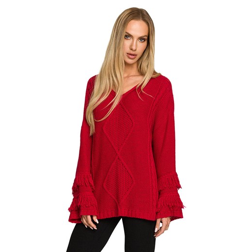 made of emotion Sweter w kolorze czerwonym ze sklepu Limango Polska w kategorii Swetry damskie - zdjęcie 167697786