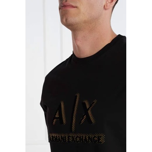 Armani Exchange t-shirt męski czarny z krótkim rękawem z napisem 