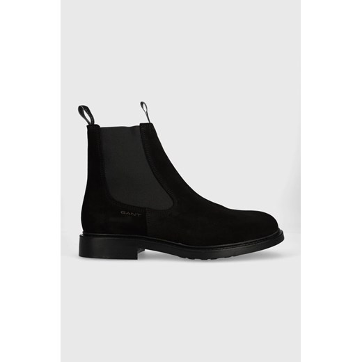 Gant sztyblety zamszowe Millbro męskie kolor czarny 27633415.G00 ze sklepu ANSWEAR.com w kategorii Buty zimowe męskie - zdjęcie 167705607