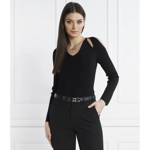 Karl Lagerfeld Sweter | Slim Fit ze sklepu Gomez Fashion Store w kategorii Swetry damskie - zdjęcie 167707868