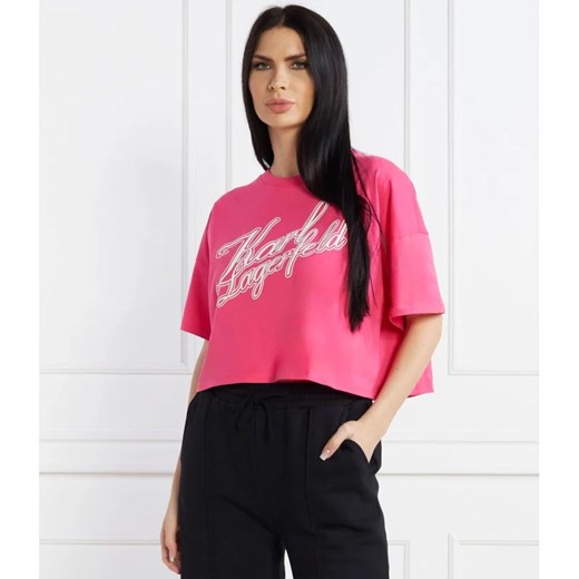 Karl Lagerfeld T-shirt | Cropped Fit ze sklepu Gomez Fashion Store w kategorii Bluzki damskie - zdjęcie 167707915