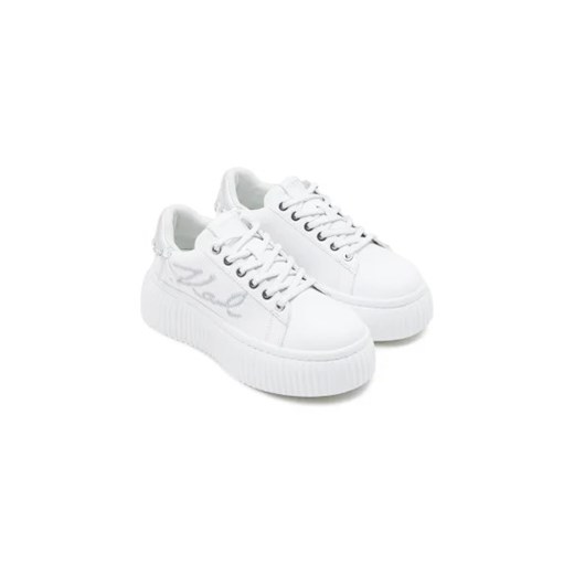 Białe buty sportowe damskie Karl Lagerfeld sneakersy wiązane 