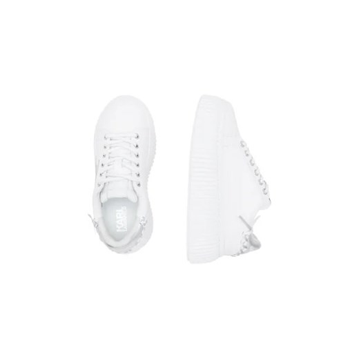 Buty sportowe damskie Karl Lagerfeld sneakersy skórzane wiązane na platformie 