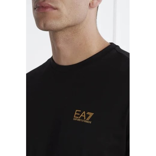 T-shirt męski Emporio Armani czarny z bawełny