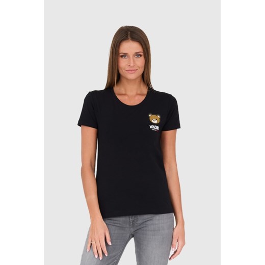 MOSCHINO Czarny t-shirt, Wybierz rozmiar L ze sklepu outfit.pl w kategorii Bluzki damskie - zdjęcie 167714747
