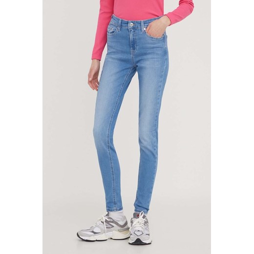 Tommy Jeans jeansy Nora damskie kolor niebieski DW0DW17159 ze sklepu ANSWEAR.com w kategorii Jeansy damskie - zdjęcie 167718608