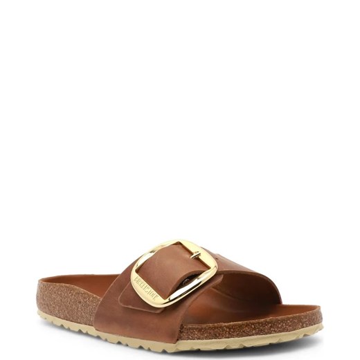 Birkenstock Skórzane klapki Madrid Big Buckle LEOI 38 Gomez Fashion Store