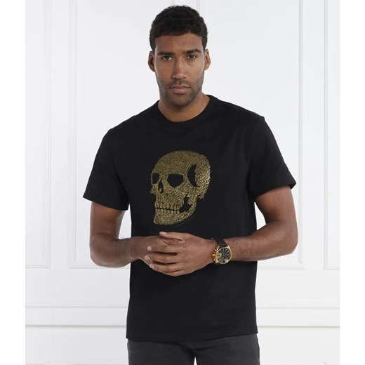 T-shirt męski czarny Alexander McQueen z krótkimi rękawami na lato