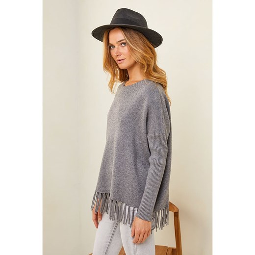Plume Sweter &quot;Abarran&quot; w kolorze szarym Plume L wyprzedaż Limango Polska