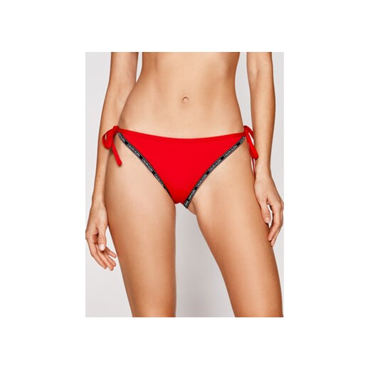 Calvin Klein Swimwear Dół od bikini KW0KW01326 Czerwony S wyprzedaż MODIVO