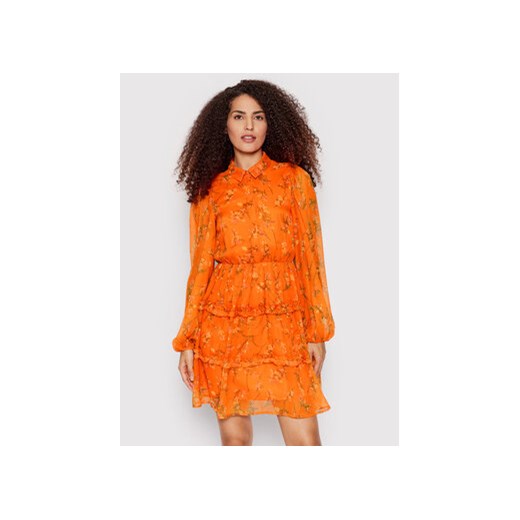 Vero Moda Sukienka koszulowa Kaya 10267353 Pomarańczowy Regular Fit Vero Moda S MODIVO