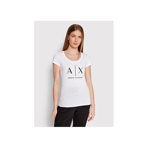 Armani Exchange T-Shirt 8NYT70 YJ16Z 1000 Biały Slim Fit Armani Exchange XL okazja MODIVO