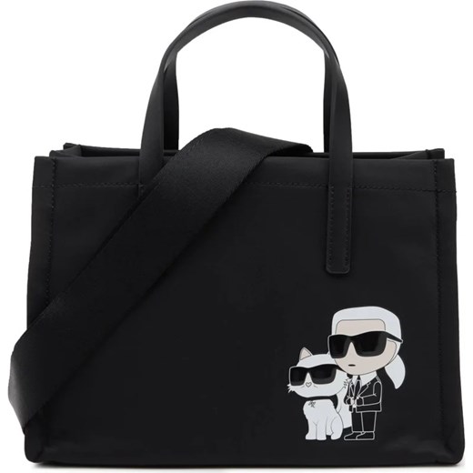Shopper bag Karl Lagerfeld czarna na ramię matowa 