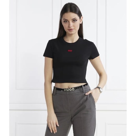 HUGO T-shirt Deluisa_1 | Cropped Fit ze sklepu Gomez Fashion Store w kategorii Bluzki damskie - zdjęcie 167736887