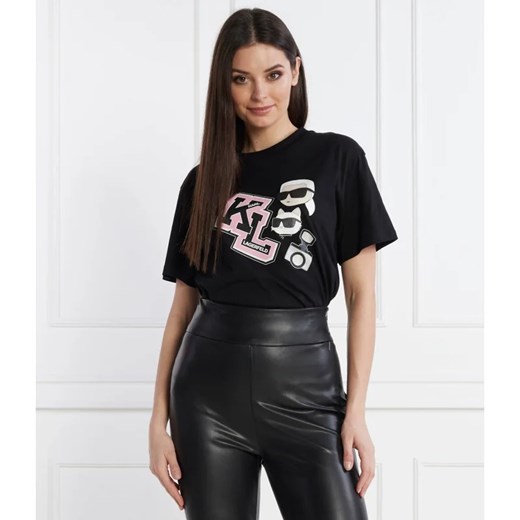 Karl Lagerfeld T-shirt ikonik varsity | Oversize fit ze sklepu Gomez Fashion Store w kategorii Bluzki damskie - zdjęcie 167736895