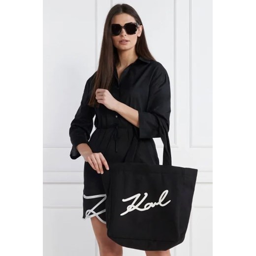 Karl Lagerfeld Shopperka signature canvas Karl Lagerfeld OS wyprzedaż Gomez Fashion Store
