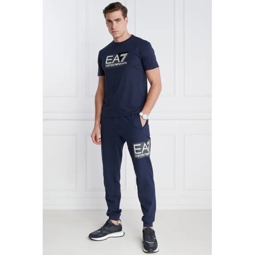 T-shirt męski Emporio Armani granatowy bawełniany